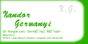 nandor germanyi business card